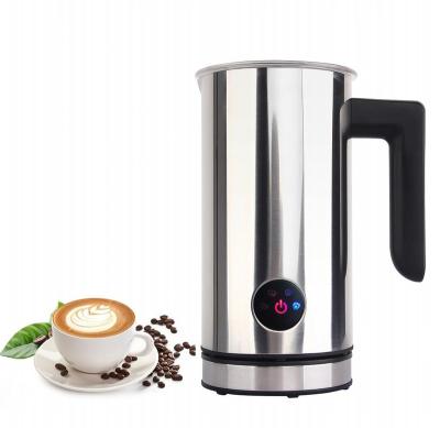 China Electric Stored Milk Frother 4 in 1 Electric Hot and Cold Housing Coffee Frother Stainless Steel Milk Warmer Frother Maker for sale