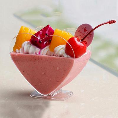 China Shatterproof Plastic Eco-friendly/Disposable/Food Safe/Mini Desserts Serving Cups For Color Printing Outer Part Small for sale