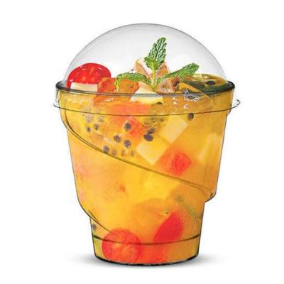 China Eco-friendly/Disposable/Food Safe/With Lid Plastic Transparent Food Packaging Foam Dessert Cup/Color Print Clear Yogurt With Lid for sale