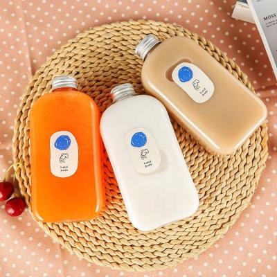 China Single Wall Disposable Custom Plastic Transparent PET Juice Bottle 400ml Food Grade Beverage Plate for sale