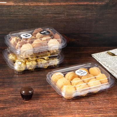 China Recycled Materials Disposable Clamshell Take Out Tray Plastic Hinged Food Takeout Box Clear Container To Go Box For Restaurants Delivery for sale