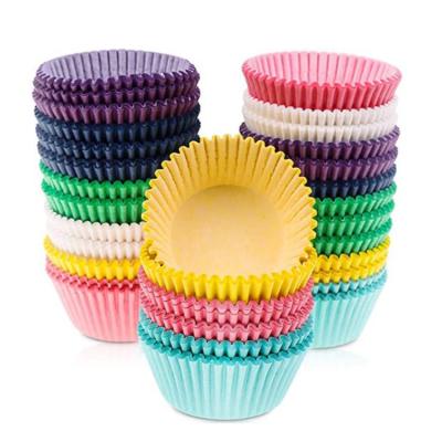 China Custom Printed Baking Wrappers Disposable Non-Stick Coated PET Film Bread Cupcake Baking Wrappers Paper Cup Disposable Puff Liners for sale