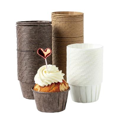 China Disposable Homemade Baking Paper Cup Wrappers Muffin Cupcake Packaging Containers for sale