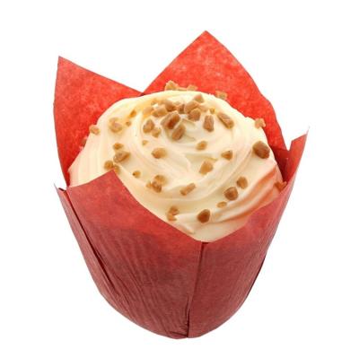 China Best Selling Disposable Brown Tulip Muffin Cup Paper Baking Mold For Wedding Cupcake Liner for sale