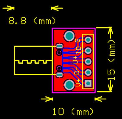 China PCB Converter Electronic Product Hardware and Software USB Breakout Board Post Connector Adapter Micro Type Expanding for sale