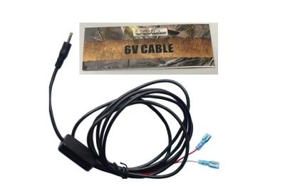 China HD Wildlife Hunting Camera Accessories 6V Extension DC Cable 57X26X42mm for sale