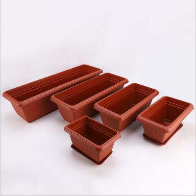 China CLASSIC Fruit Plant Flower Rectangular Plastic Flower Pot For Balcony for sale