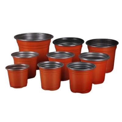 China CLASSIC 9 10 11 12 13 14 15 16 17 18 19 21 24 cm pp green house soft plastic flower double color pots for sale