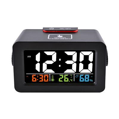 China Hot Sale Four Seasons Style Clock Clock USB Antique Hot Selling Screen Radio Electronic Clock Temperature and Humidity Meter Weather Station for sale