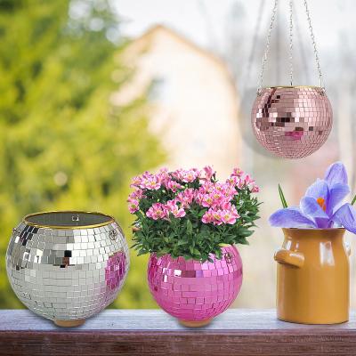 China Hot New Design On Amazon Disco Ball Planter 4