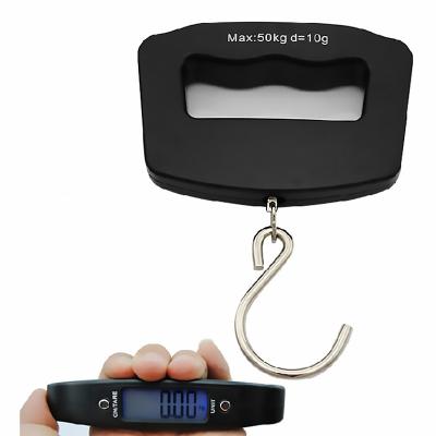 China 50kg /10g Digital Luggage Scale Home Handheld Electronic Weighting Hanger Measure Fishhook Hang Measure Led Display for sale