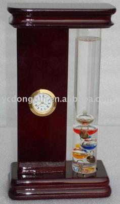 China Galileo Thermometer glass wood for sale