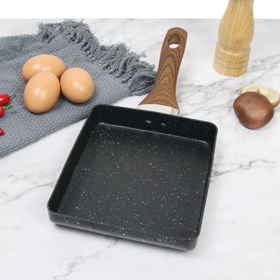 China Stocked Egg Bun Tamagoyaki Egg Frying Square Camping Pan Nonstick Pancake Pan Mini for sale