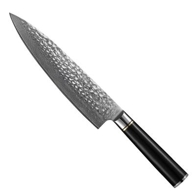 China 8 Inch Professional Japanese Kitchen Chef Damascus Steel Stocked Knife With Pakka Wooden Handle for sale