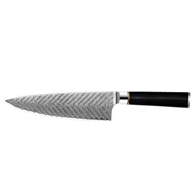 China Professional Stocked Custom Design 8 Inch Damascus Steel Kitchen Knife Chef Knife Accessories for sale