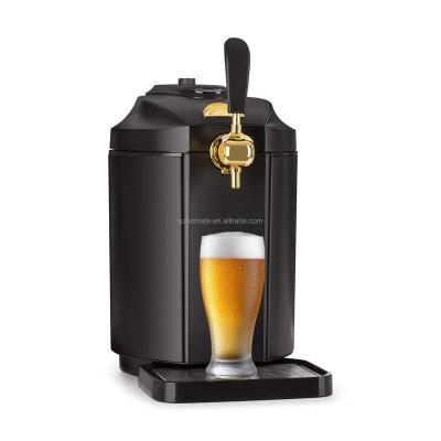 China Mini Keg Beer Dispenser with Tower Self-Cooling Beer CO2 Cartridge Pressure System Beer Wine Cooler Dispenser HBD-558 for sale