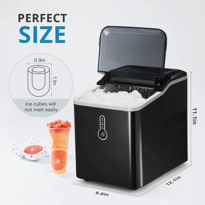 China Hotel Ice Cube Maker Countertop Machine No Piping Required 12KG Ice Per Day for sale