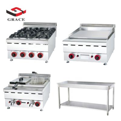 China 304/201/430 ​​Stainless Steel Easy Deal A Set Of Tabletop Cooking Equipment For Commercial Resturant Kitchen Equipment Te koop