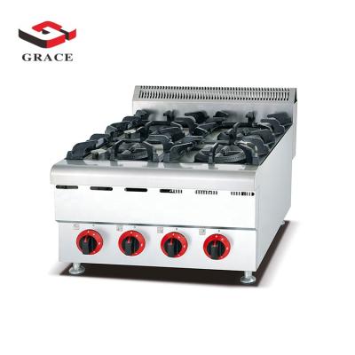 China Commercial Western Equipment Commercial Table Top Gas Stove Cooking Stove With 4 Burner for sale