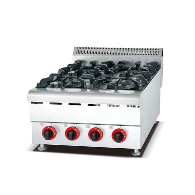 中国 Hotel Equipment Commercial Western Table Top Gas Stove Cooking Stove With 4 Burner 販売のため