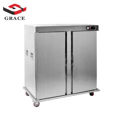 China Stainless Steel Restaurant Kitchen Heated Standing Cabinet Electric Food Warmer Large Cart Te koop