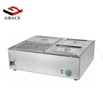 China Stainless Steel Restaurant Equipment Electric Food Warmer 4 Pans Bain Marie en venta