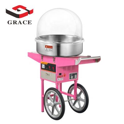 China Commercial Use Cotton Candy Machine Candy Floss Supplying Commercial Maker With Trolley With Trolley for sale