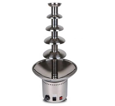 中国 304 Stainless Steel 5 Tiers Commercial Electric Stainless Steel Chocolate Fondue Fountain Sales 販売のため