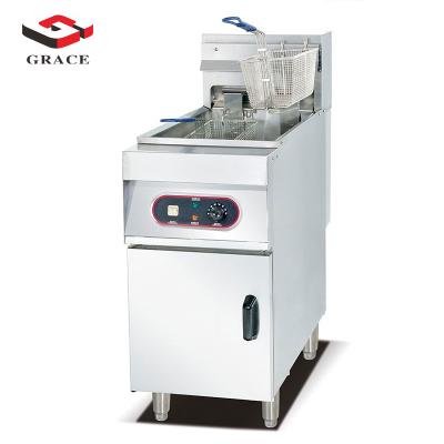 China Hotels Commercial Electric Standing Efficient Deep Fryer With 1 Tank 2-Basket en venta