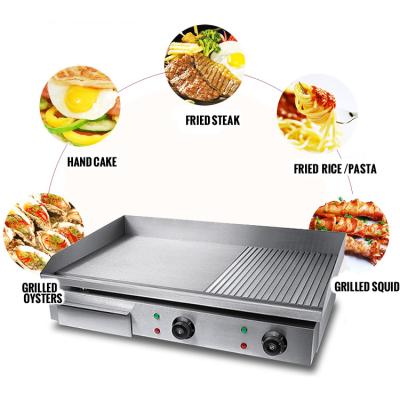 China Easily Cleaned Electric Kitchen Equiment Table Top BBQ Griddle Burger Grill Te koop