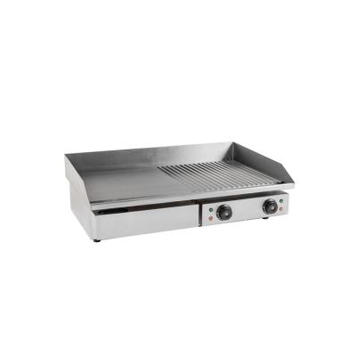 China Easily Cleaned Electric Table Top Stainless Steel Kitchen Equipment Hamburger Grill BBQ Griddle en venta