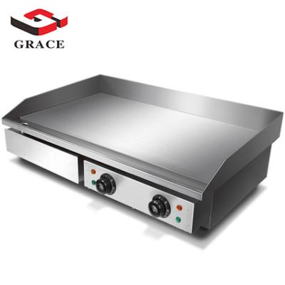 China Hot Selling Easy Operating BBQ Full Flat Smooth Plate Electric Grill For Kitchen Equipment 800*520*290 Te koop