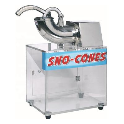 China Hotel Commercial Large Capacity Ice Shaver Machine Electric Crusher Snow Cone Maker With Acrylic Box for sale