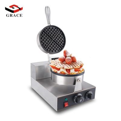 Cina Adjustable Thermostat Commercial Waffle Maker With Interchangeable Plates Non Stick Waffle Making Machine in vendita