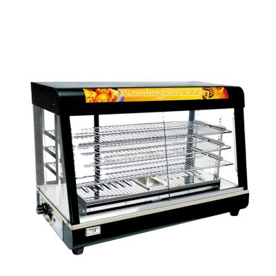 China Commercial Stainless Steel Restaurant Cabinet Putting On Glass Table Top Food Warmer Display Hot Showcase Te koop