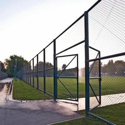 China Easily Assembled Security Site Galvanized Used Sqm Weight Chain Link Barrier Cyclone Woven Fencing Temporary Fence Panels Made In China for sale