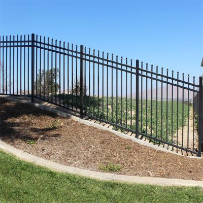 China Easily Compiled Prefabricated Wrought Iron Fence Iron Fence Panels Designs For Steel Fence for sale