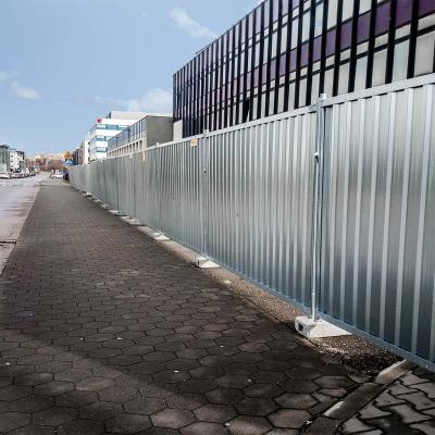 China Easily Assembled Construction Palisade Panels Steel Panel Fence 2m X2.1m Professional Manufacturing for sale