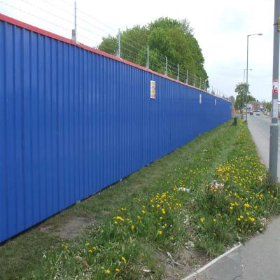 China Easily Assembled Corrugated Fence Panels Factory Site Material Exterior Steel Construction for sale