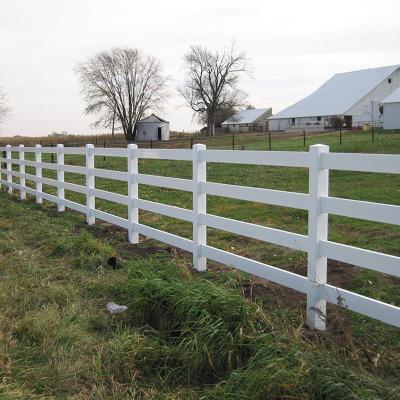 China Easily Collected Horse Fencing PVC Male Cross Post Rail Vinyl Horse Fence Post And Rail for sale