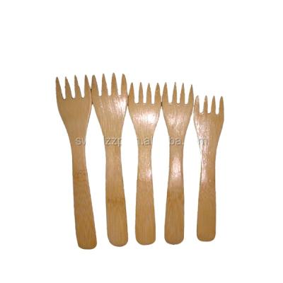 China Mini Eco-friendly Disposable Bamboo Fork Baby Training Fork For Sale for sale