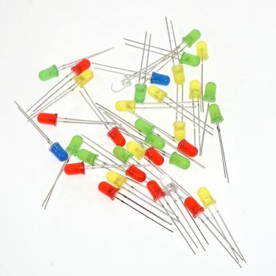 China Okystar 100pcs Products Electronic Color 2 Pin 5mm LED Red Green Blue Orange Light Emitting Diode for sale