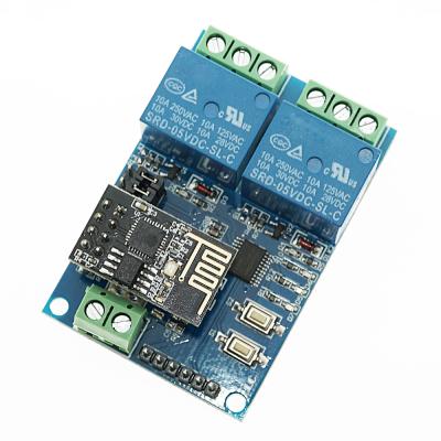 China Okystar 2 Channel ESP8266 ESP-01 WiFi Relay Module wifi relay epoxy switch module for sale