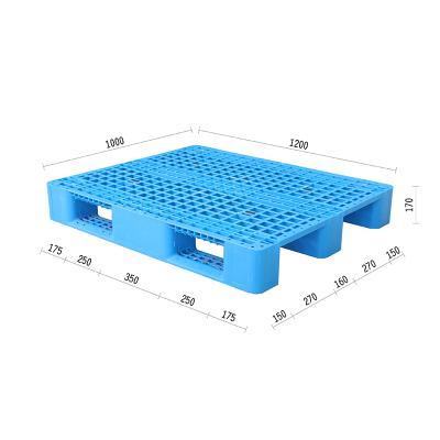 China 1.2m Single Sided HDPE Steel Reinforced Steel Reinforced Heavy Duty Custom Plastic Racking 3 Skid Pallet for sale