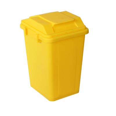 China Sustainable Hotel 20L Indoor Waste Open-Lid Lobby Airport Plastic Waste Bin With Lid for sale