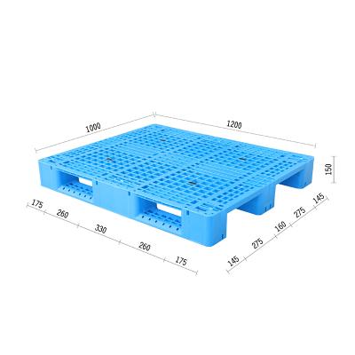 China Single Faced HDPE 1200*1000 Steel Reinforced Heavy Duty Plastic Euro Stretch Pallet for sale