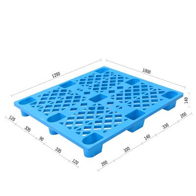 China 1200x1000 Single Faced Nine Feet Euro Plastic Pallet Cheap Stackable Disposable Food Grade for sale