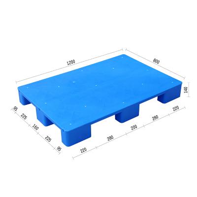 China 1200*800 Single Faced Nine Feet Solid Top Plastic Pallet Flat Surface Warehouse Logistics for sale