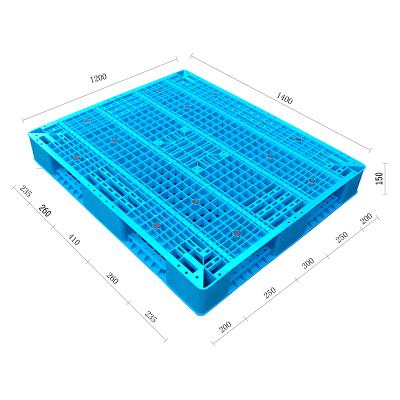 China Double Faced 1400*1200 Double Side Reinforced Euro Racking Heavy Duty Plastic Pallet for sale