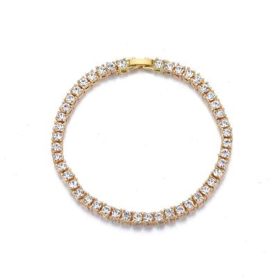 China High Quality Hiphop Jewelry Zircon Tennis Bracelet Dubai Gold Bangles Bracelets For Men for sale